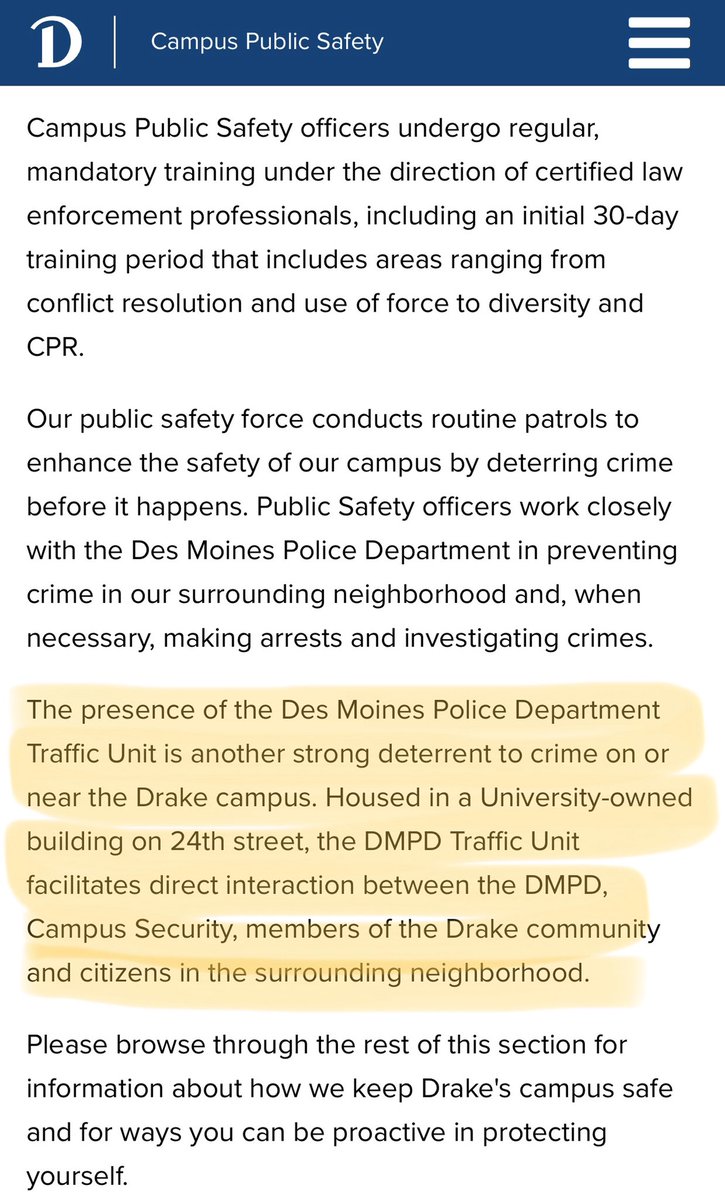 DrakeComrades's tweet photo. If you are unaware of what ties these two institutions hold this comes straight from Drake’s website! https://t.co/P8fSPZbPsI