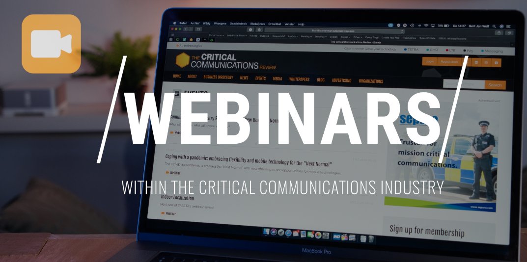 CriticalComm's tweet photo. Prepare for next week webinar sessions:  communications for emergency services and public transport, interoperable implementations for #criticalcommunications and #CBRS https://t.co/3oObfAO74V #powertrunk @112_sos  @TASSTA_GmbH @TCCAcritcomms &amp; @celonaio https://t.co/UlMHr2CtA3