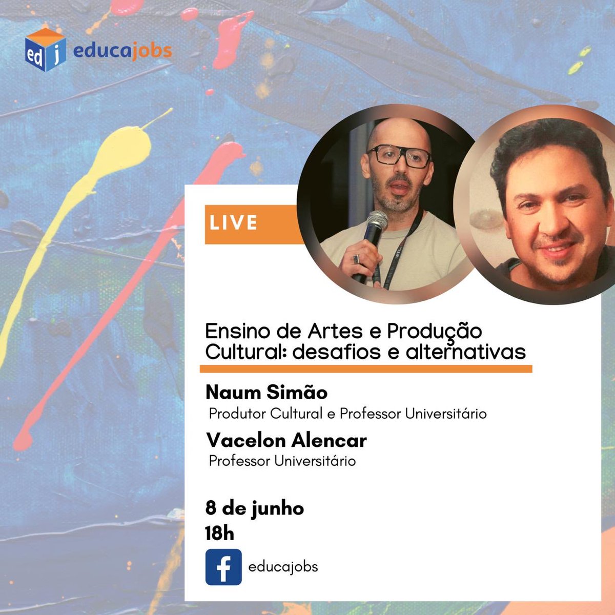Educajobs_'s tweet photo. Artes visuais: ensino e produção cultural. Bate- papo dos bons!🗣🗣 🎨🎬🎼📚
#professor #educação #arte #pedagogia #arteeducação #ensinodeartes #artesvisuais #artclassroom #artteachers #arteducation #educaçãoartística #educacaobasica #live #educajobs ⬇️⬇️⬇️⬇️⬇️⬇️⬇️⬇️⬇️⬇️⬇️ https://t.co/l4XL22gHCa