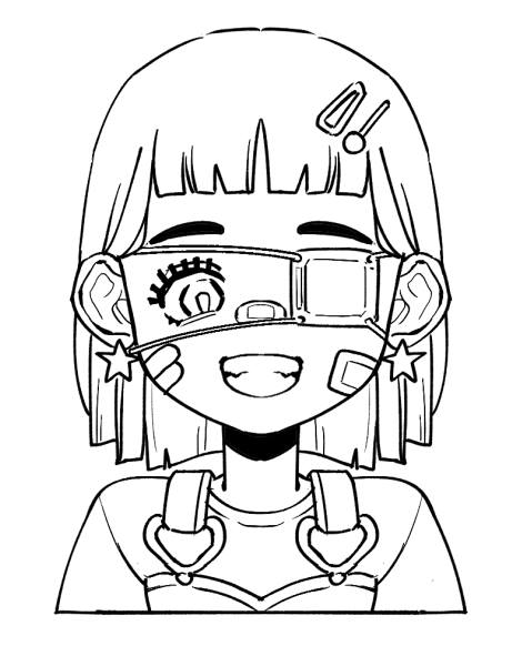 A few profile icon sketches for friends and I, I am colouring them rn 