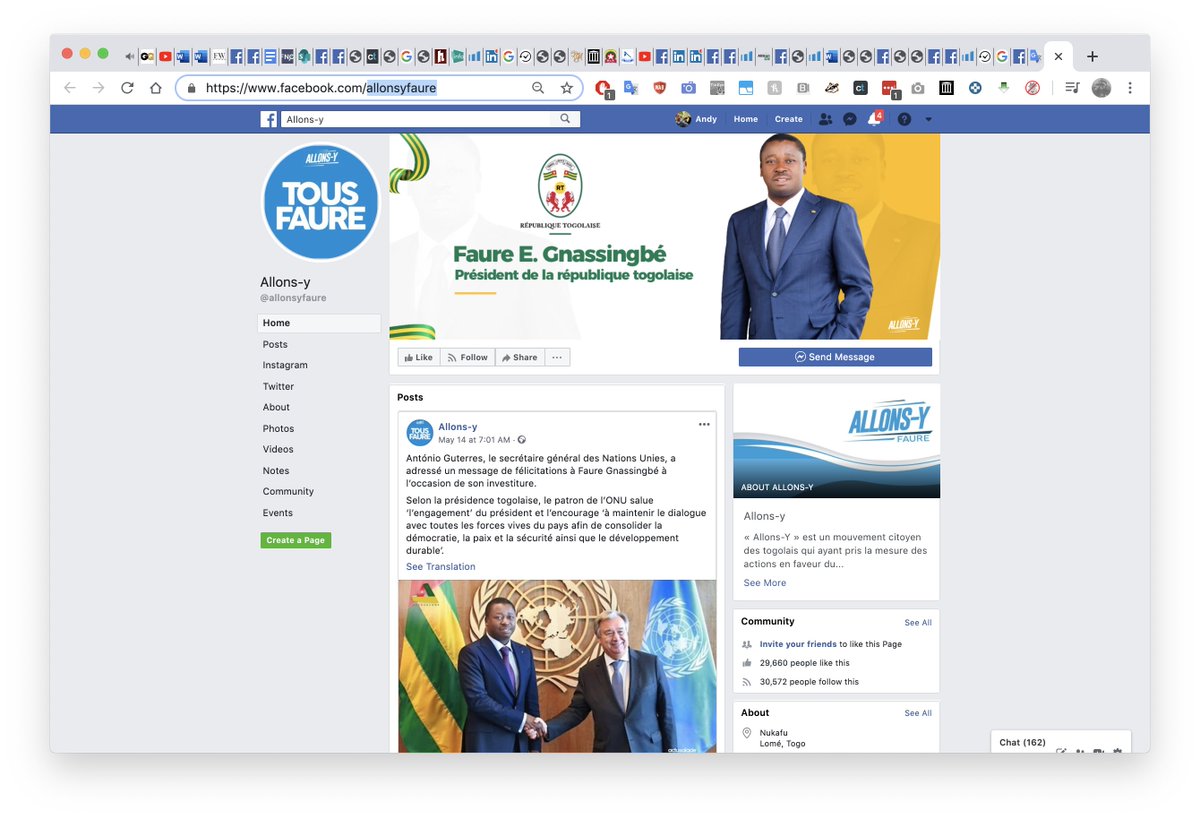 Andy Carvin In Togo Multiple Fb Pages Were Created To Support Faure S Presidential Campaign Over The Course Of Several Weeks In Jan Operationcarthage T Co Jda17p6zg3