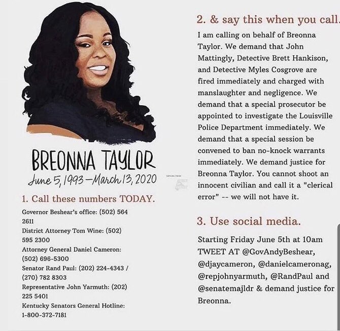 maggierogers's tweet photo. been thinking about this powerful woman all morning. she should be here today. she should be celebrating. 

not a single officer has been fired, arrested, or charged in her murder. 
say her name. 

here’s how you can take action: https://t.co/lkJfZxmgZs