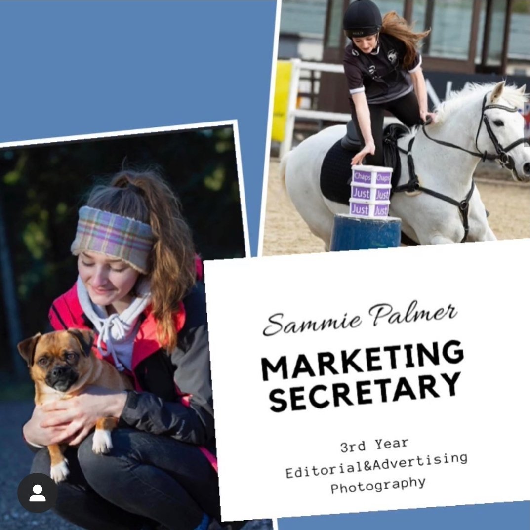 📣20/21 COMMITTEE ANNOUNCEMENT📣 

Up first we have Sammie Palmer! 📸

Name:Sammie Palmer
Year: 3
Course:Editorial and Advertising Photography
Interesting Fact: Allergic to balloons
'I love how the club makes me active and allows me to travel all over the UK for comps!' 💙