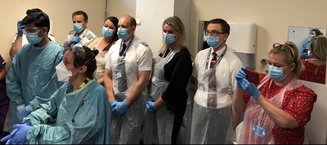 EmergencyWhh's tweet photo. #TeamED taking trauma simulation to the next level with flight crew feedback ✈️ @_ProjectWingman #humanfactors #aviation @DocWongers @annavondy @aligre999 @alicee1500 @Victorikate @MikeSheffy @Pat_McLaren @MedEdWHH @FlyingBart https://t.co/1RtYKMV7bn