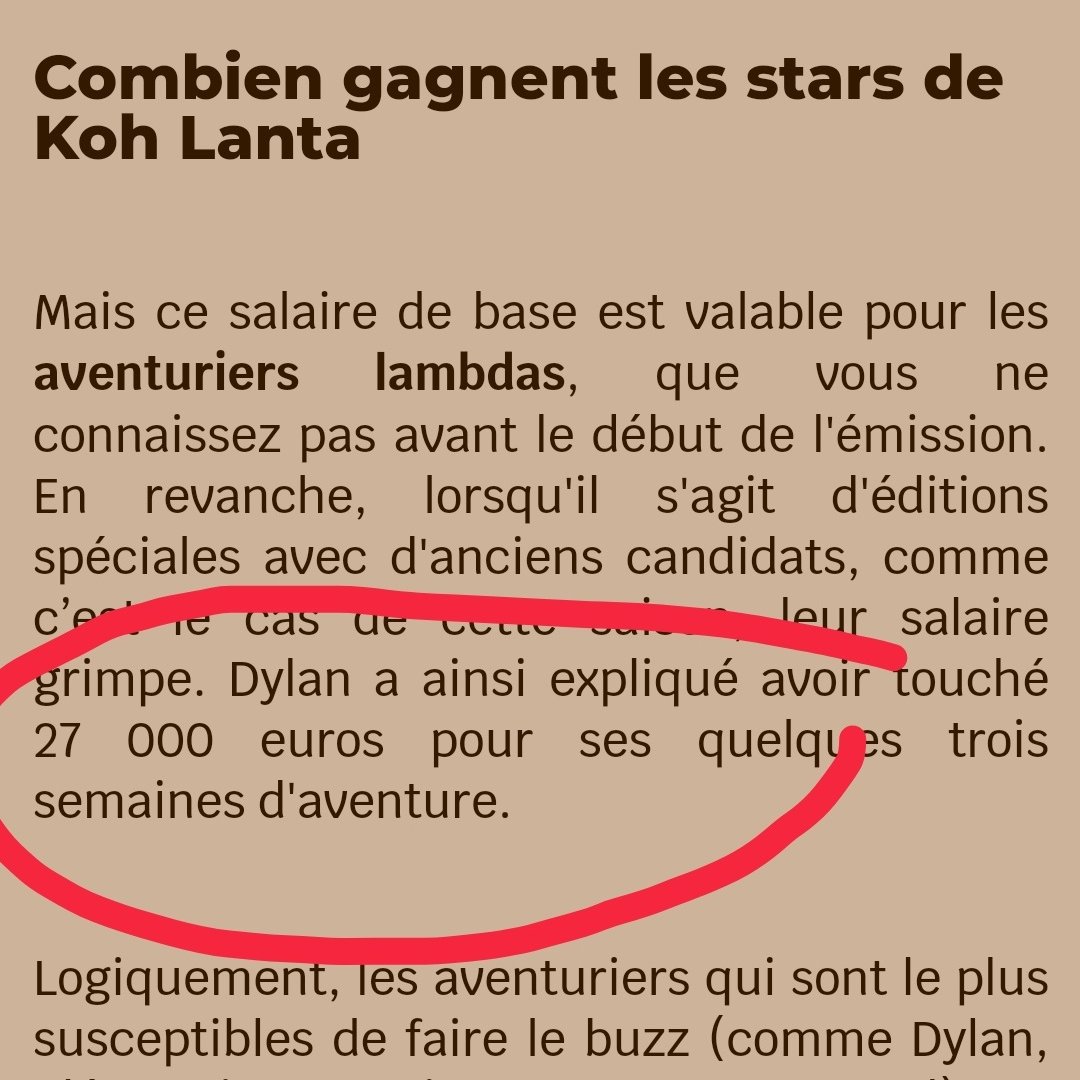 TerminatorDi's tweet image. Vous en faites pas pour Claude, en 3 saisons il a du se faire plus que 100 000k  #KohLanta2020