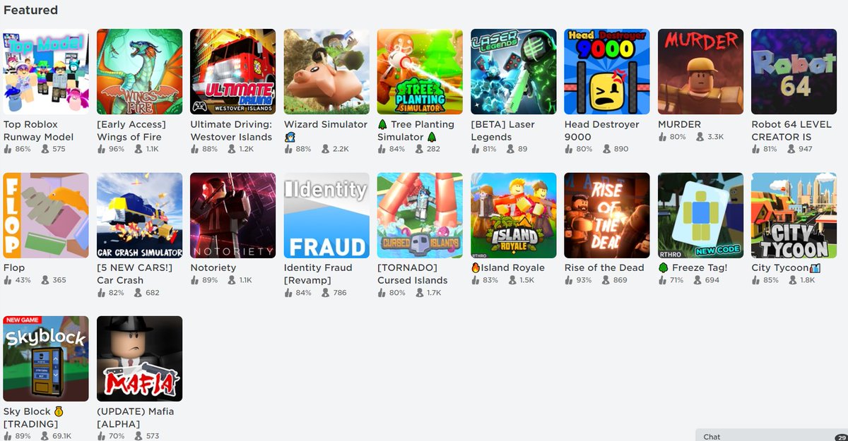 Lord Cowcow On Twitter Roblox S Recommended Game Sort Is Basically A 6th Popular Sort It Doesn T Recommend Games Based On Players Interests Or Previously Played Games It Just Promotes Already Popular Games - laser tycoon beta 15 roblox