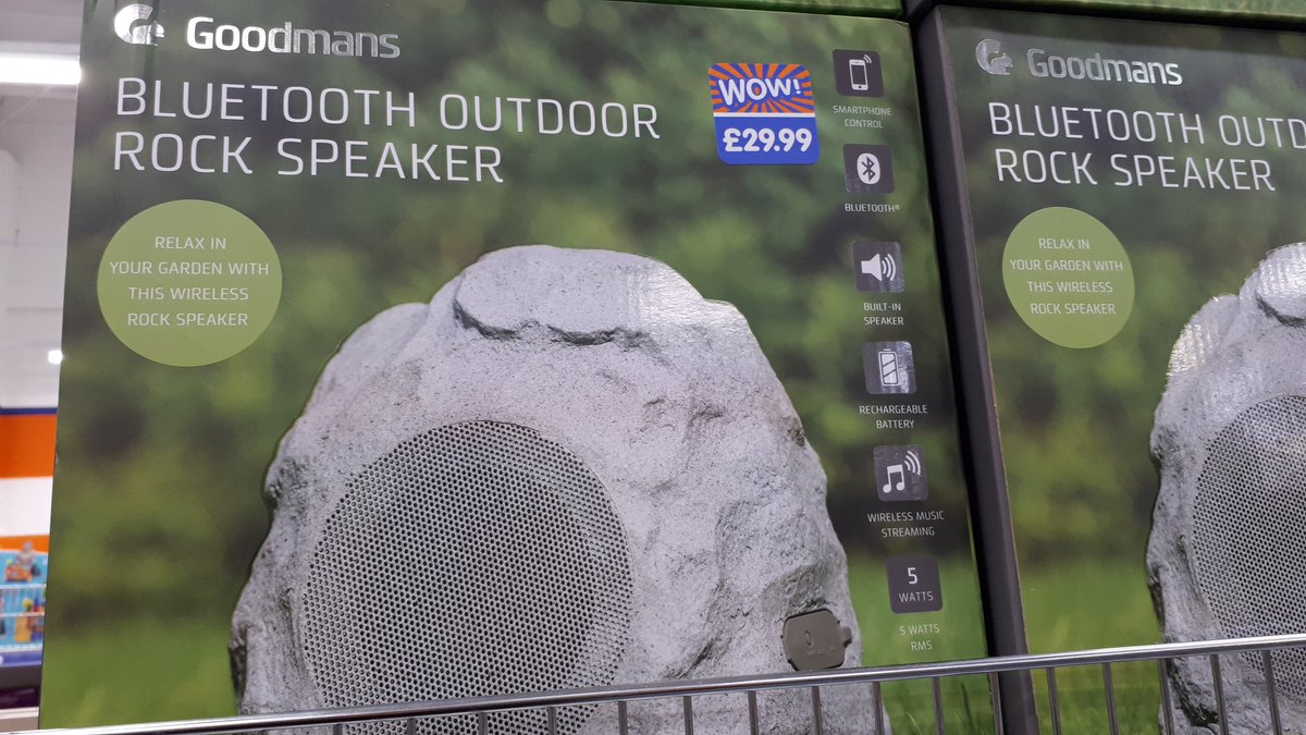 goodmans bluetooth outdoor rock speaker