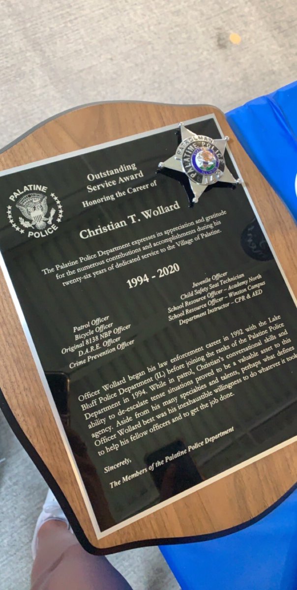 Congratulations to my big brother Officer Christian Wollard on your service and all the good you did over the years! Happy retirement!