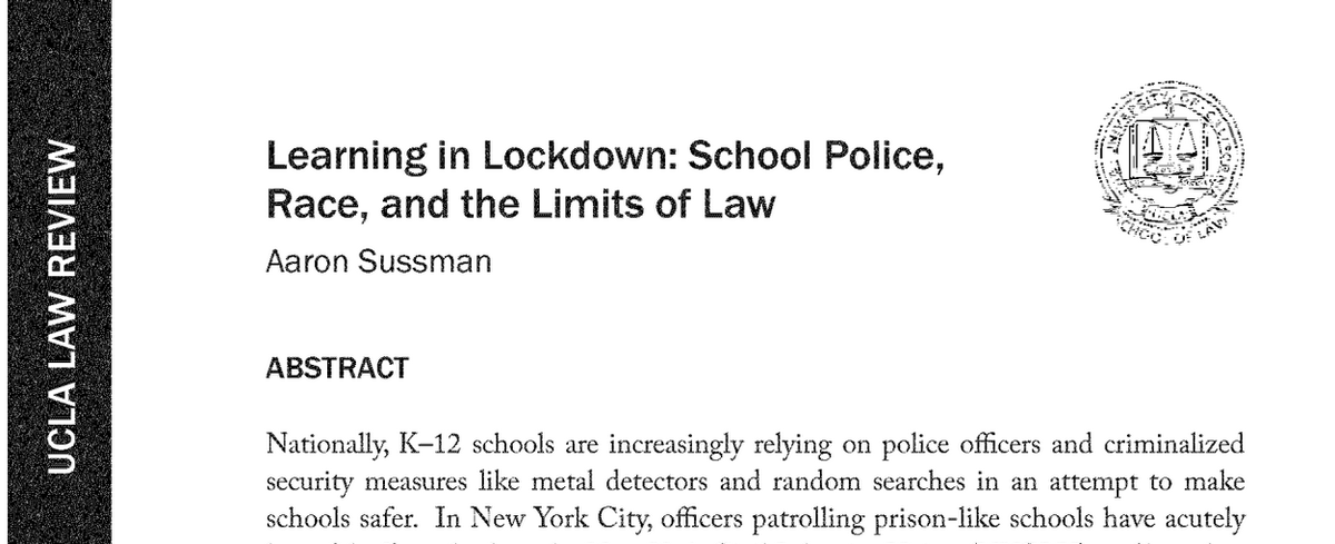 72/ "In addition to the racial disparity in the numbers of children exposed to harmful school police practices, the nature of the harm is disproportionately severe and uniquely far-reaching for nonwhite students."