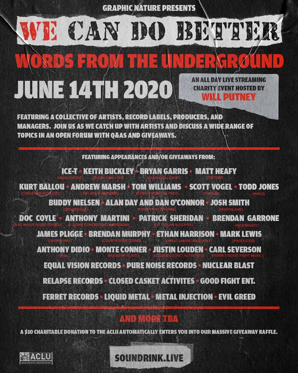 BryanGarris_'s tweet photo. I’m participating in a charity event with some other legends in heavy music. Hosted by the one and only Will Putney. Check it out. https://t.co/tfuGDYOk7d
