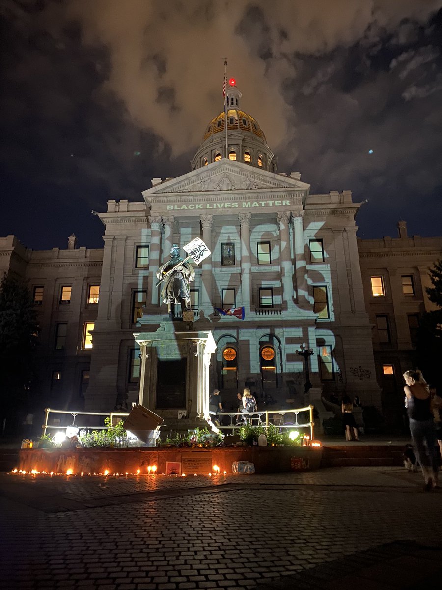 Denver’s Capitol building last night