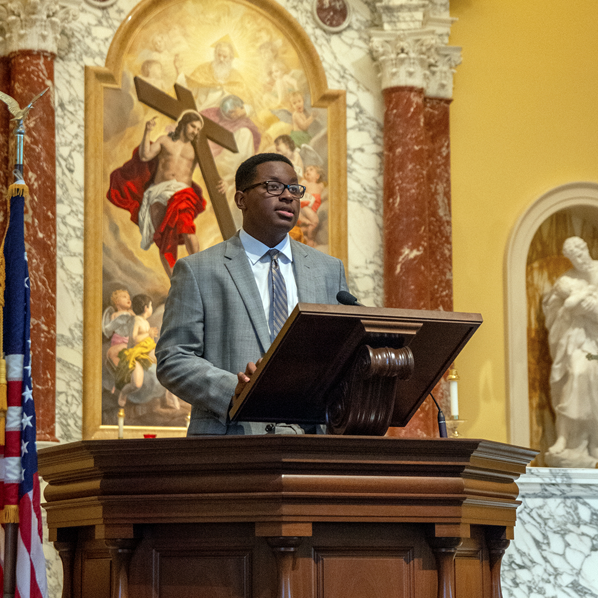 JesuitTampaFL's tweet photo. (4/4) ... and reconciliation in our communities. Our collective hope to work for and achieve racial harmony, justice, and peace is strengthened by the voices of young men like Morrison (pictured) and Machado. Click to view Morrison's reflection. #AMDG

https://t.co/XPD6AMO2IC https://t.co/vCJC0HLxXd