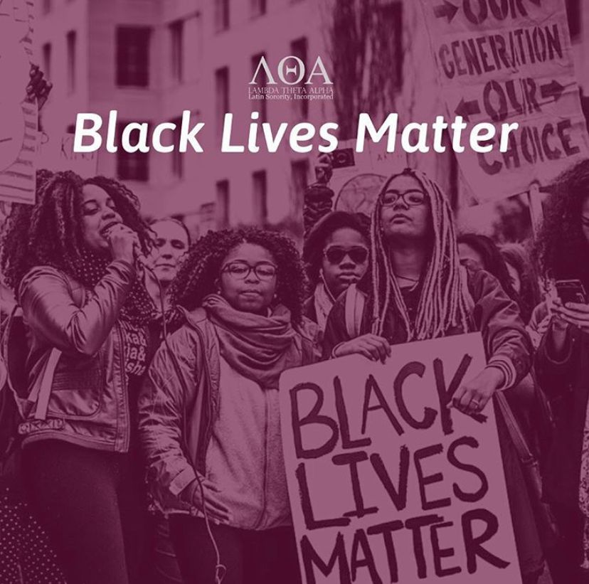 LTA1975's tweet photo. Swipe through for part two of different resources to demand justice. Lambda Theta Alpha supports our members taking action in their cities and/or states. #BlackLivesMatter #LTA1975 https://t.co/UhGVP0Wlyj