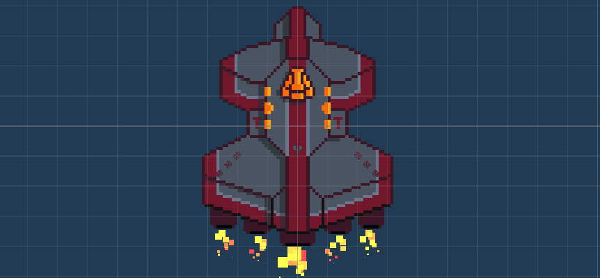 PixelLabsGames's tweet photo. Here's the first boss preview. Still working on it's weapons and code! The player's size is close to those little turrets size.

#gamedevelopment #gamedev #indiegame #indiedev #pixelart #pixelartist #Unity https://t.co/mnl4ls4Vv4