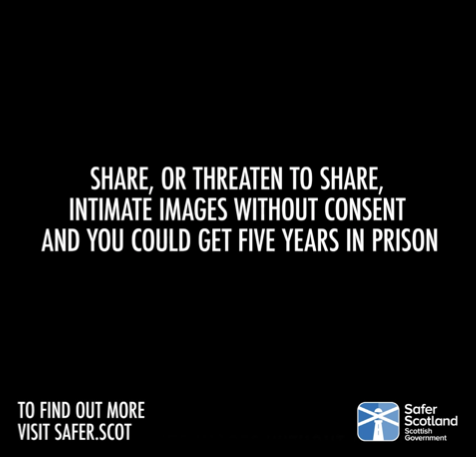 nwatchscotland's tweet photo. Sharing, or threatening to share, intimate images without consent is a crime. Please seek help and report it to the police. Visit https://t.co/J8KPqb6tnJ for further information. #NotYoursToShare https://t.co/TMfrabfMvv