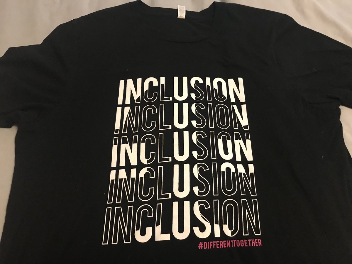 I have been wearing this shirt everyday this week. Truly, I am proud to work for a company that champions inclusion! ✊🏽 #BeYou #Inclusionist #DifferentTogether