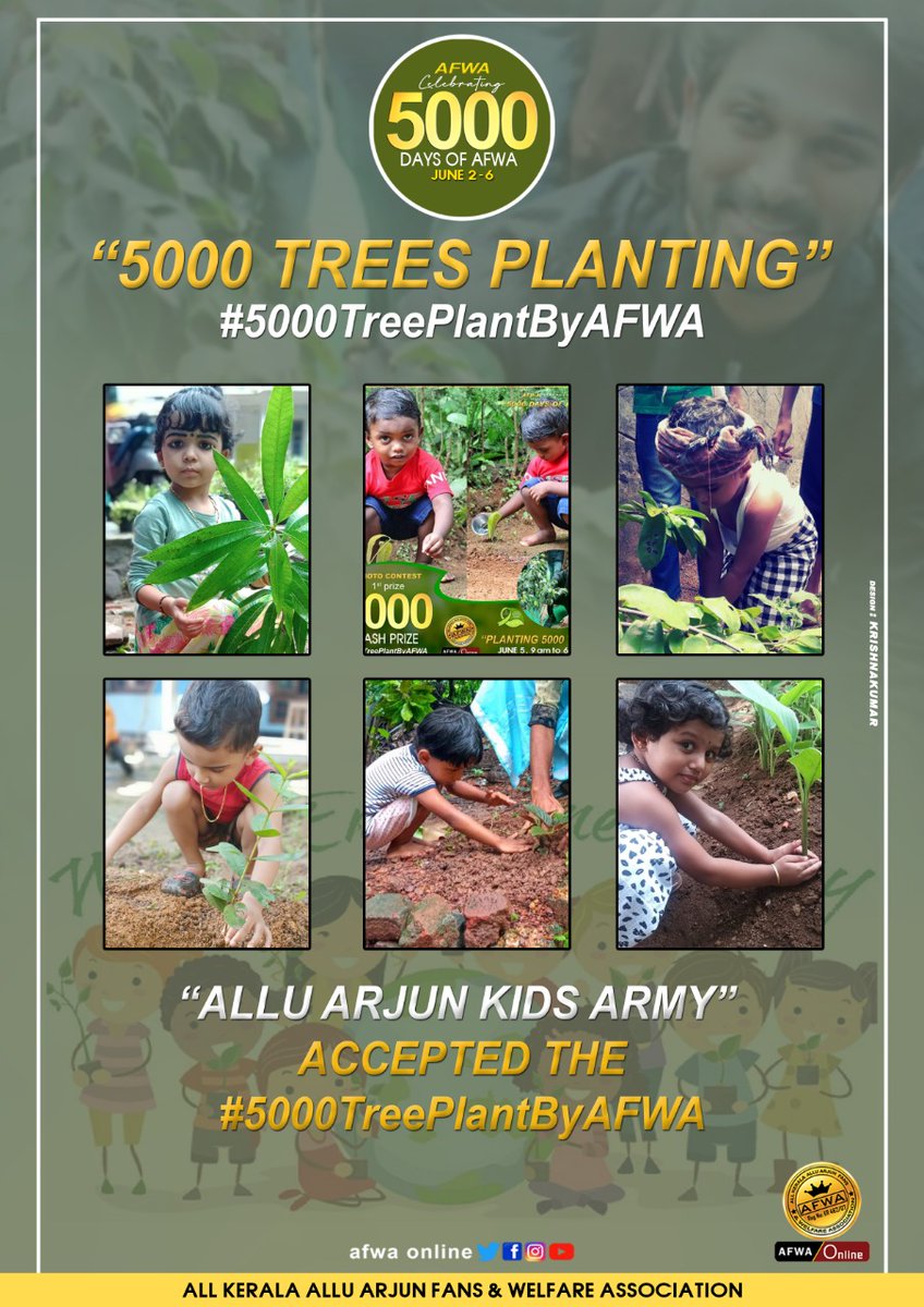 afwa_online's tweet photo. This is so cute and inspirational..
Allu Arjun Kids Army Kerala at #5000TreePlantByAFWA
Huge respect π
#Historical5000DaysOfAFWA https://t.co/kg14ezivCv