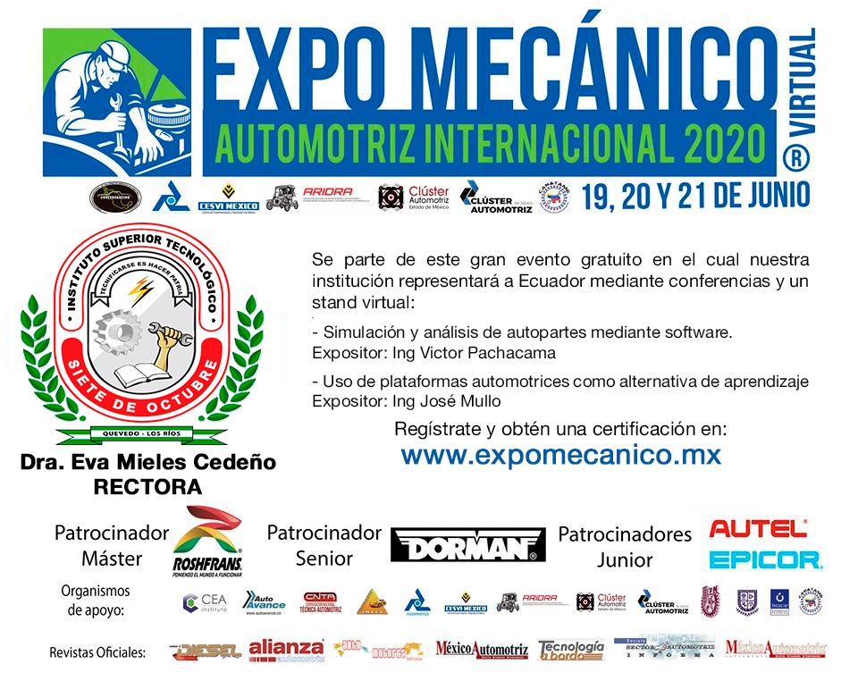 IST7deOctubre's tweet image. 👩‍🏫Participa de este gran evento internacional 🇪🇨🇲🇽completamente GRATIS y obtén una certificación con valor académico 👇
Inscríbete 𝐀𝐐𝐔𝐈➡: bit.ly/InscripcionExp…
📲WhatsApp:+52133 2261 8251
🖥 WEB: expomecanico.mx
⚛ Face Oficial: bit.ly/FaceExpoMX
#YoSoyIstso