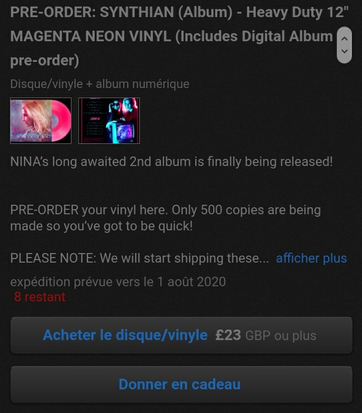 Sokhar29's tweet image. Il reste quelques vinyles et cd de #Synthian je vous conseille la version deluxe avec les versions instrumentales vraiment un grand plus, dispo en pack avec le CD ou le Vinyle !😎 Vous pouvez aussi l&apos;offrir en cadeau à des amis amateurs, ils en seront ravis je vous assure.