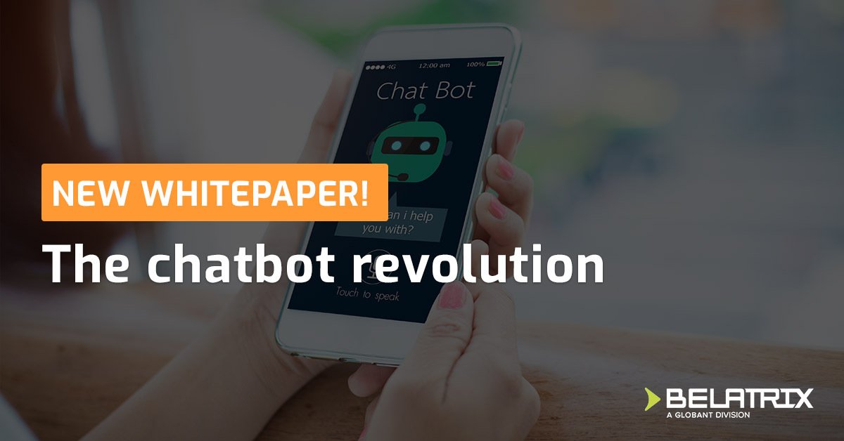 Explore how #chatbots and virtual assistants have become essential technologies for businesses, particularly in navigating Covid-19 disruption

belatrixsf.com/whitepapers/th…