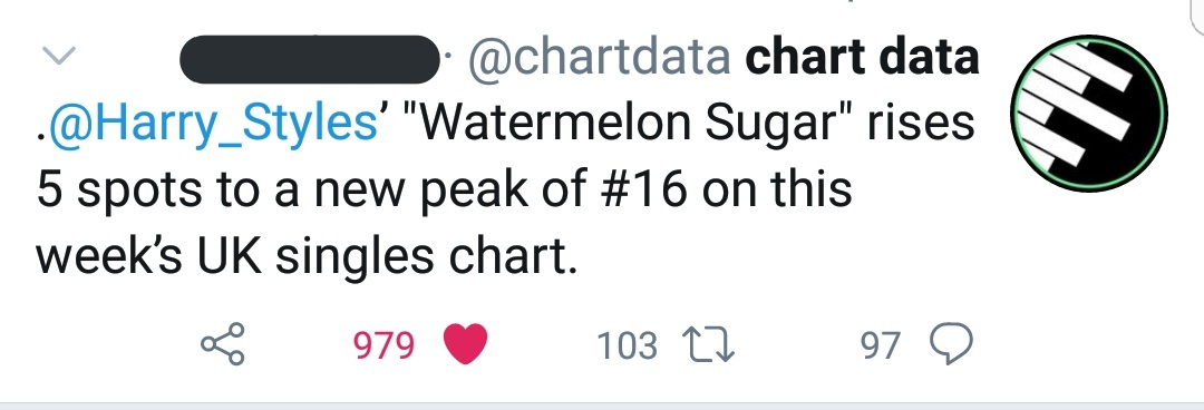 -"Fine Line" is back to the top 5 on the UK official chart on its 25th week, and it has now spent SIX months, 25 weeks inside the top 10 in the UK.-"Watermelon Sugar" reached a new peak #16. -"Fine Line" is the best selling album currently by a pop male artist in the UK.