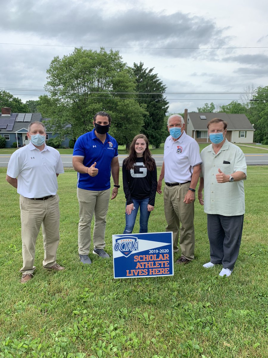 Huge congrats to two of the finest student-athletes in Glad Nation, Erin Smith and Jacob Lingerman, for receiving the OCIAA Scholar-Athlete award. Along with Dr. O’Brien, Jacob and Erin were presented their awards by Mr. Heinzelman, Mr. Carter and Mr. Connor.