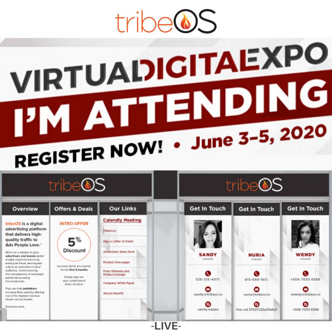 Come meet with our team and learn how tribeOS can help your business increase your ROI/yield. Live NOW-4PM ET
This is the link to chat: zoom.us/j/3999987107

#digitaladvertising #onlinemarketing #virtualevent #advertisers #ROI #publishers #yield