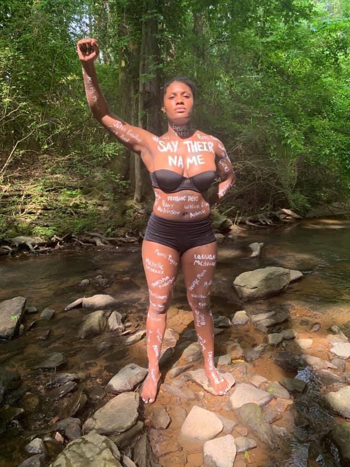 DemonTimeElric's tweet image. So since I started my day on twitter with some negative shit, here’s some good vibes courtesy of my beautiful girlfriend. @JavoniiMerritt I hope her vision inspires you to make a difference. #blacklifematters #icantbreathe #GeorgeFloyd