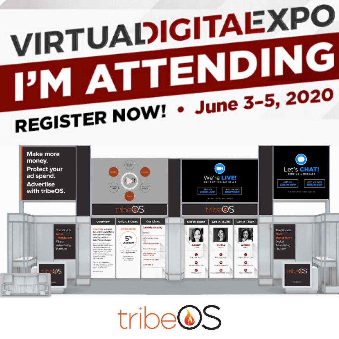 Come meet with our team and learn how tribeOS can help your business increase your ROI/Yield. Live NOW-4 PM ET.
This is the link to chat: zoom.us/j/3999987107

#digitaladvertising #onlinemarketing #virtualevent #ROI
