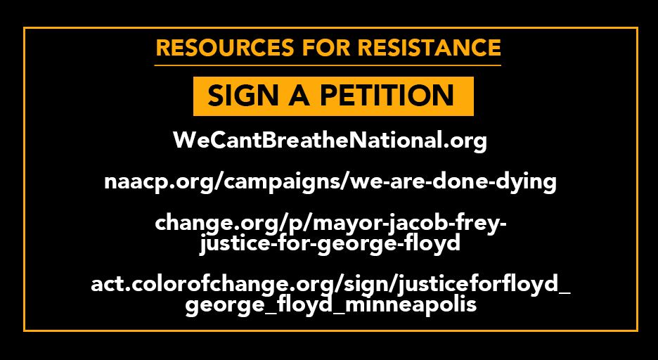 Some action steps you can take NOW to help make change happen. Posted earlier in the week on our IG page. Keep up the energy! #blacklivesmatter