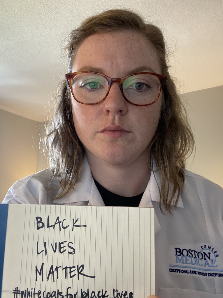 proud to work for an organization who provides exceptional care without exception  

#WhiteCoatsForBlackLives #BMCStrong #BMCProud 

WFH so I wasn’t able to join in person