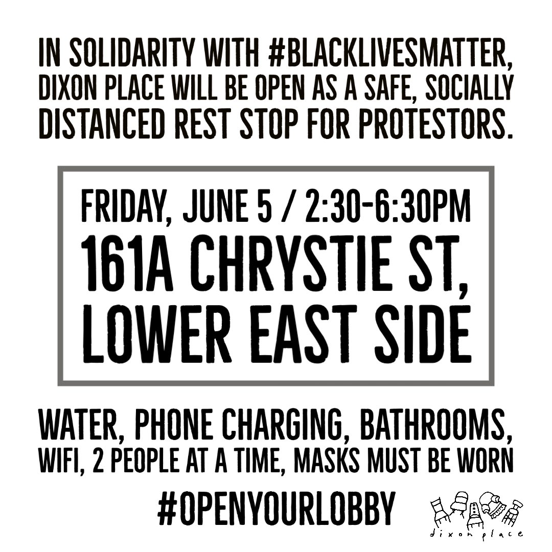 #openyourlobby #NYCPROTESTS #BlackLivesMatternyc