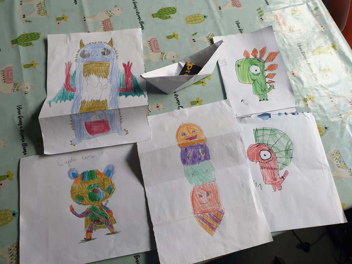 Charklie's tweet image. Finn has loved art week #DrawWithRob has been amazing! @Stukeley2017 #beingcreative #peaceformum