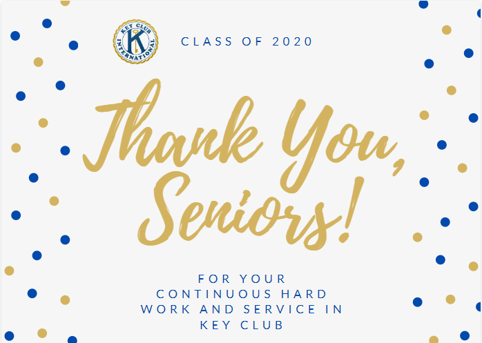 DanburyKeyClub's tweet photo. Congrats to all of our seniors! As a club, we are proud of everything you've done with us! Make sure to check your email if you're a senior and respond to the message with your non-school email address so that we can continue to keep in contact!  🗝 https://t.co/9RTngeiKyW