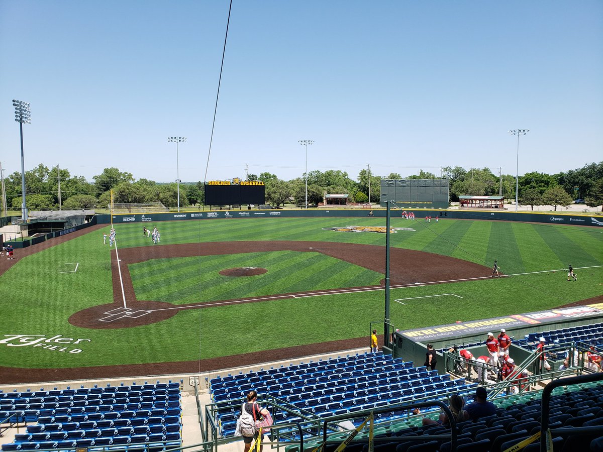 GoldenDemons_AD's tweet photo. My view for today! @JaceStephenson2 and the Rattlers 18s at Wichita State #RattlerBaseball #FinallyPlaying #2022 #USANTIS https://t.co/bT0wiwMRNG