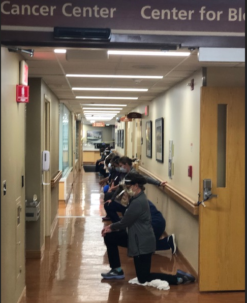 ROCRegional's tweet photo. Today, our health care teams across the region knelt in silence for 9 minutes as a part of the White Coats, Black Lives demonstration. https://t.co/Yc2l3XbyWm
