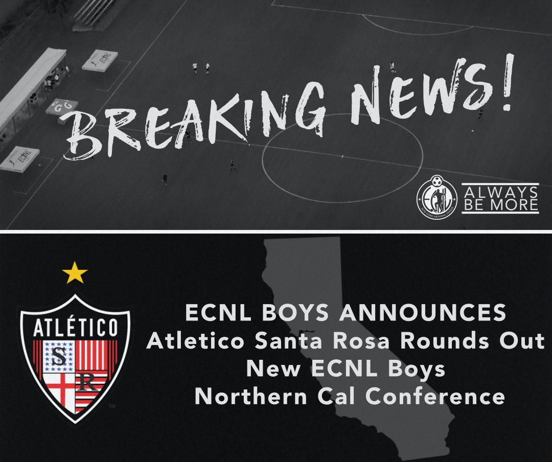 The BRAND NEW Northern Cal Conference alignment is set for 2020-2021, with Atletico Santa Rosa joining the ECNL Boys! With 10 inaugural member clubs in the conference, we are excited for what the future holds #AlwaysBeMore

Click here for more: wp.me/p87fjv-Fg