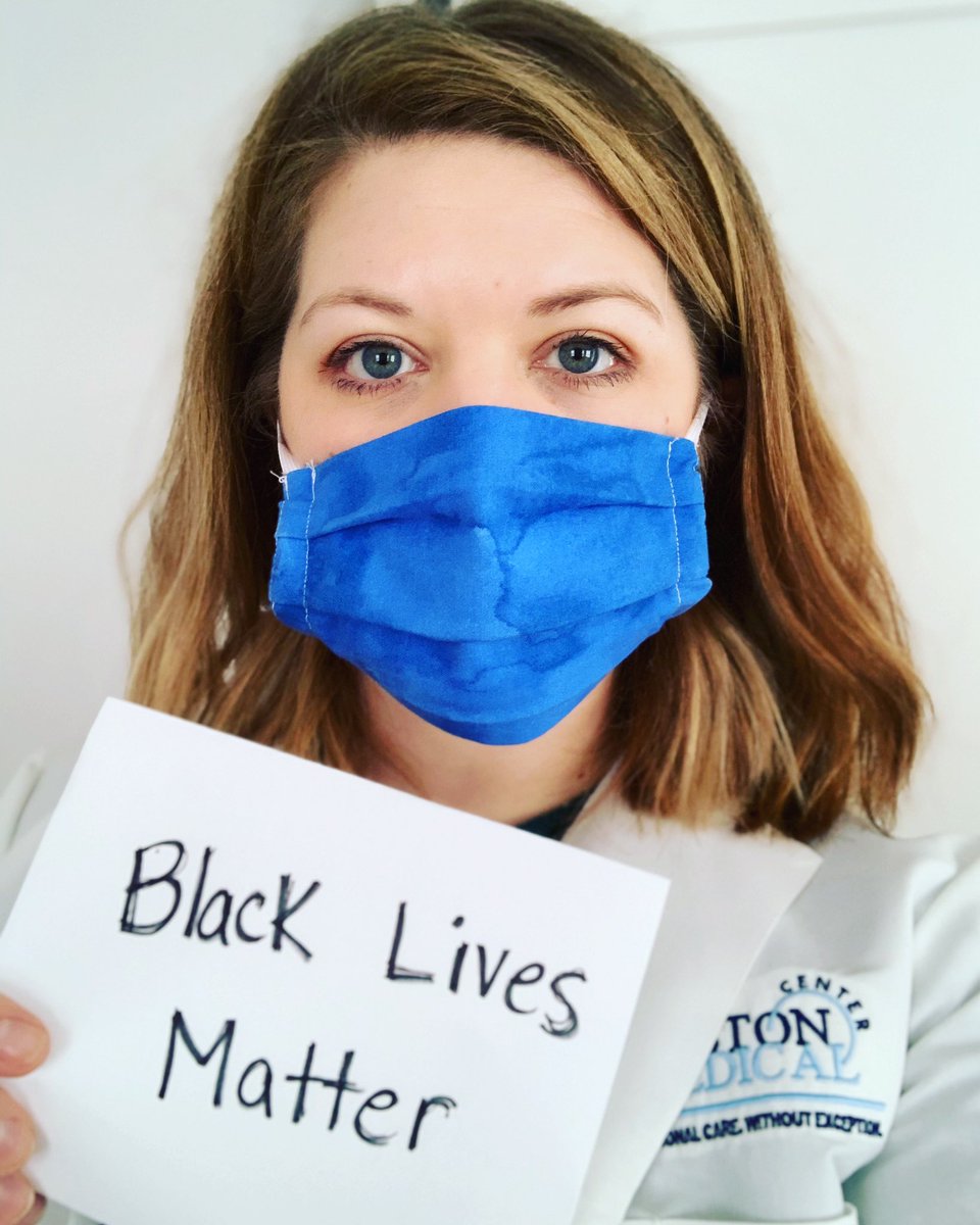 Working from home so joined #WhiteCoatsForBlackLives from a distance. Racism is a public health crisis and I’m ready to listen, learn, and act. #bmcstrong #twitteRX #ambcareRX