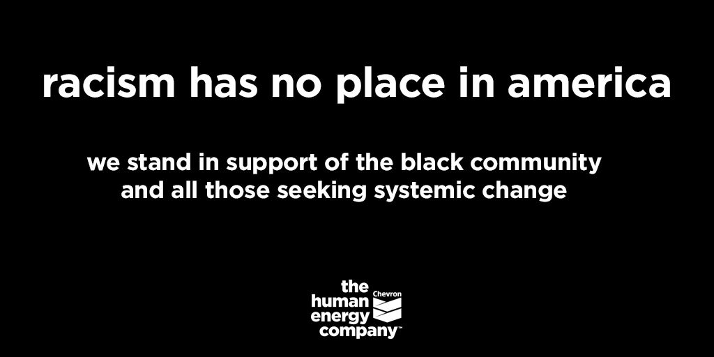 black lives matter. words from our leaders: https://chevron.co/blmtw