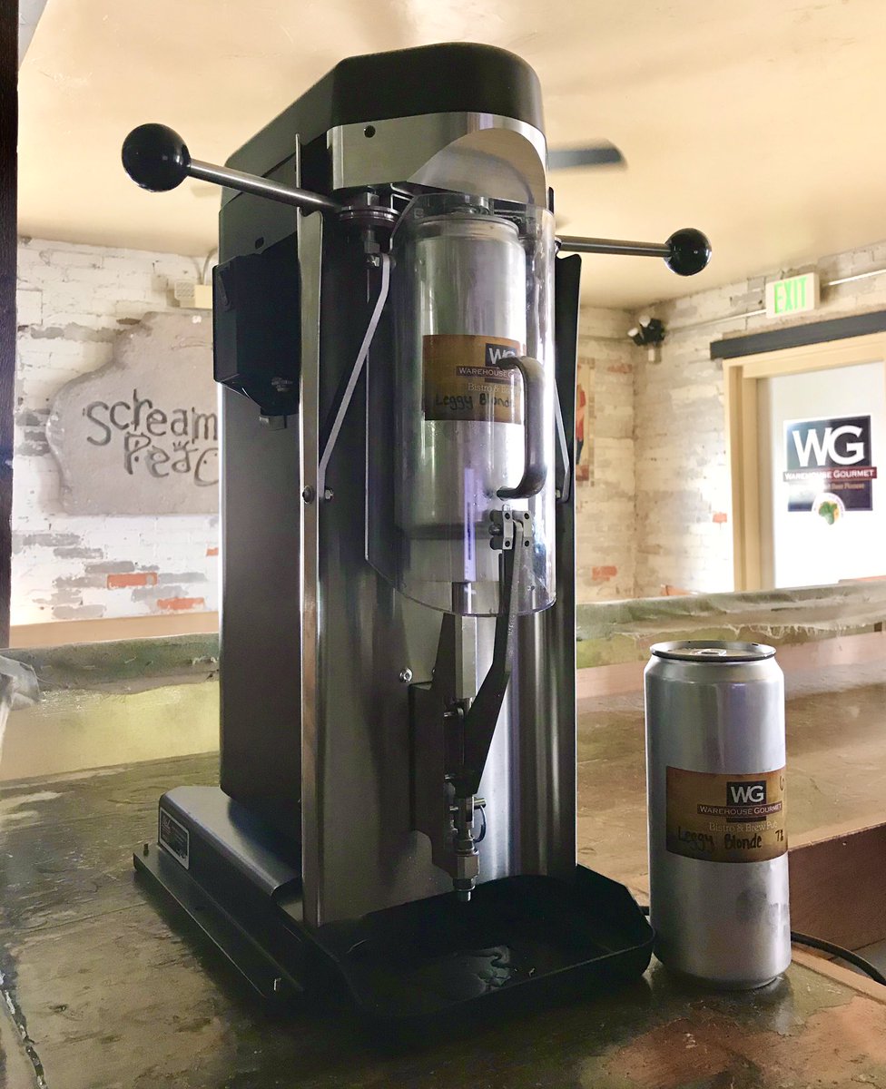 Our new Crowler machine is set up and ready to go! 32 ounce cans are available now.