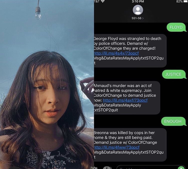 UnderModern's tweet image. Abigail Chandler, Joselyn Freeman, Aleanne Reyes, and Ainsley Reese fight for Black Lives Matter from home to demonstrate their support for the movement. #blacklivesmatter