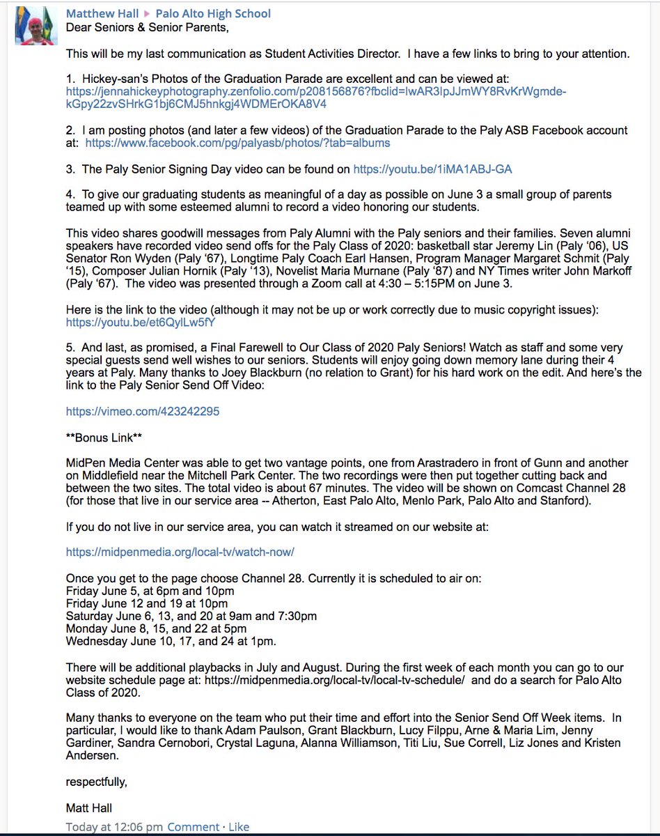 Paly ASB (@palyasb) on Twitter photo See the image or check Schoology/Infinite Campus email for Senior Send Off Links Galore!! See the image or check Schoology/Infinite Campus email for Senior Send Off Links Galore!!