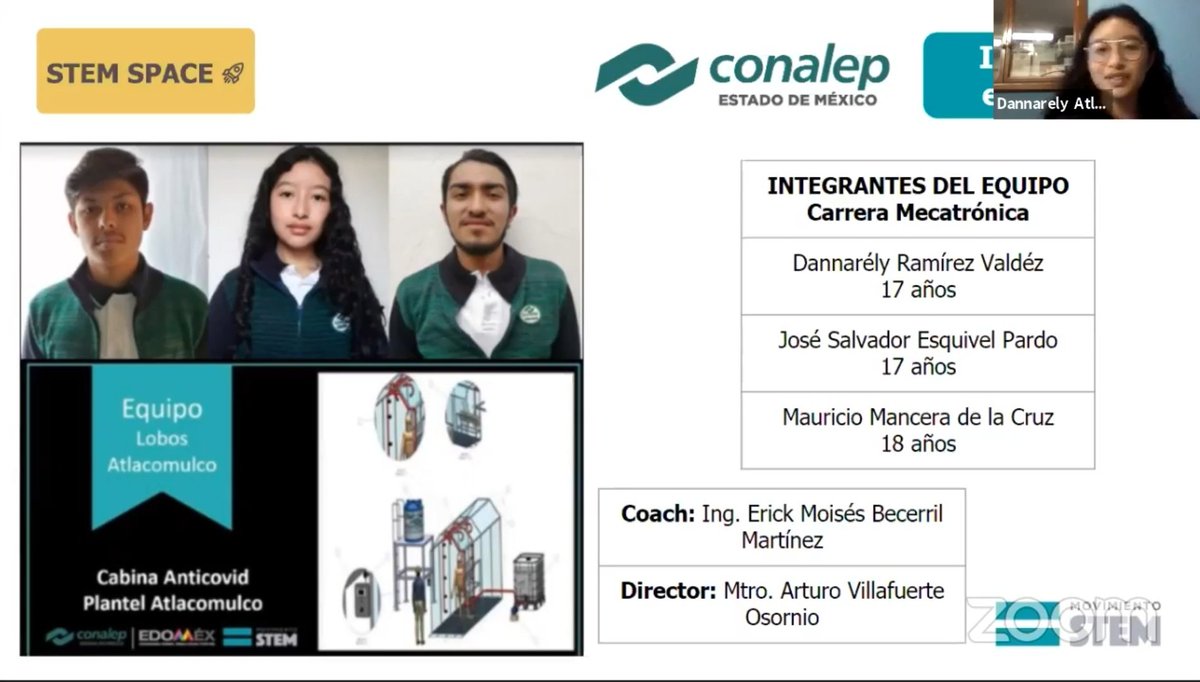 ConalepAtlaco's tweet photo. 'Lobos Atlacomulco' presentaron en #STEMSpace la 'Cabina Anticovid', proyecto finalista del Reto Innovacovid-19, que busca una alternativa para procurar la prevención y promoción de la salud. Ingresa a https://t.co/3udoRT1err #ApasionadamenteCONALEP https://t.co/y6UaeEClYm