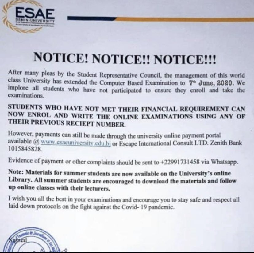 ESAE UNIVERSITY (@esaeuniversity) on Twitter photo 
