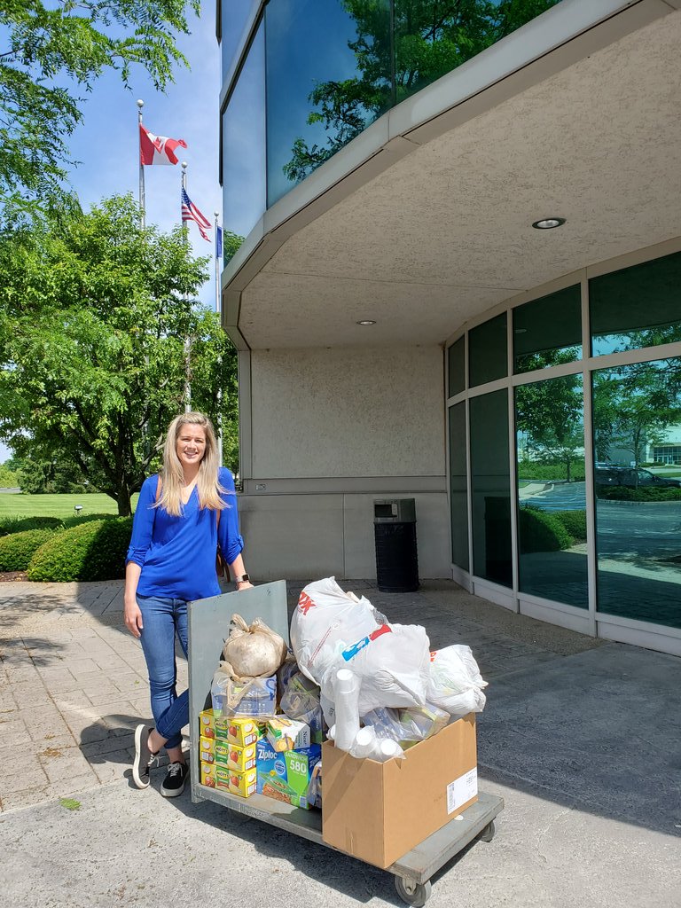 PastorJimLyon's tweet photo. ChoG Ministries' Carly Grant at our office today, ready to deliver help to Anderson Community Schools (ACS) summer feed-the-hungry program. ChoG Ministries team members gave to fill ask list given to us by ACS. Public schools key infrastructure addressing food insecurity. #JesusB https://t.co/P5YwYQWXgo