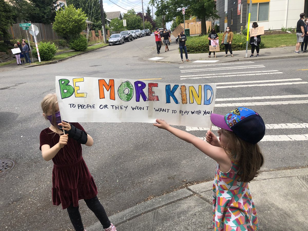 My daughters first protest. Proud of her