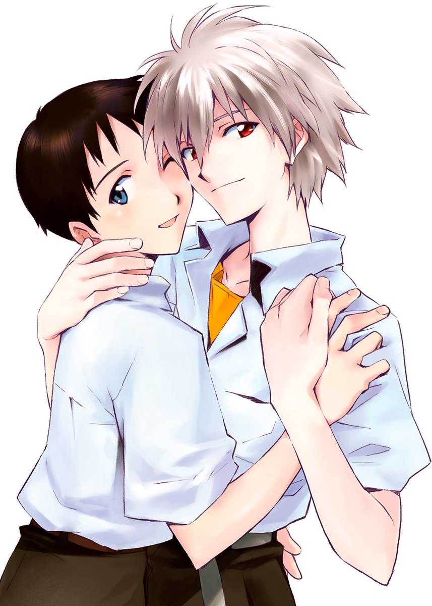 Shinji and kaworu chocolate digestives
