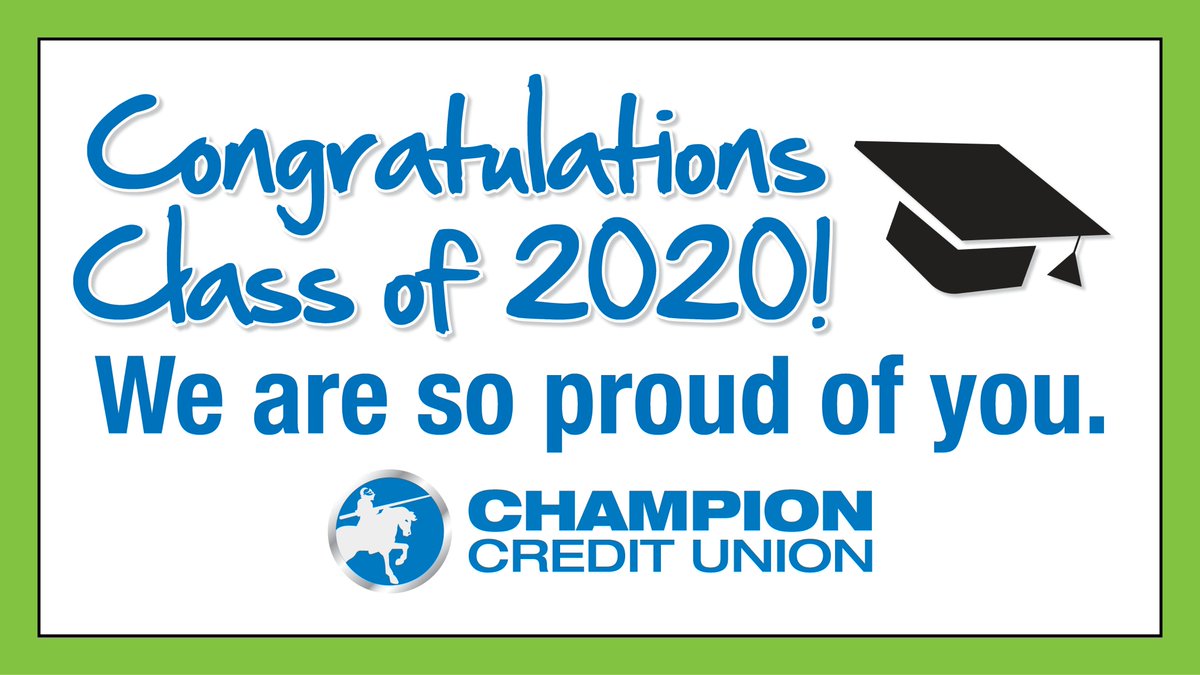 Hey Class of 2020! Best wishes on your next step and congratulations from everyone at #ChampionCU! You did it. #WeCUGrads #CongratsGrad