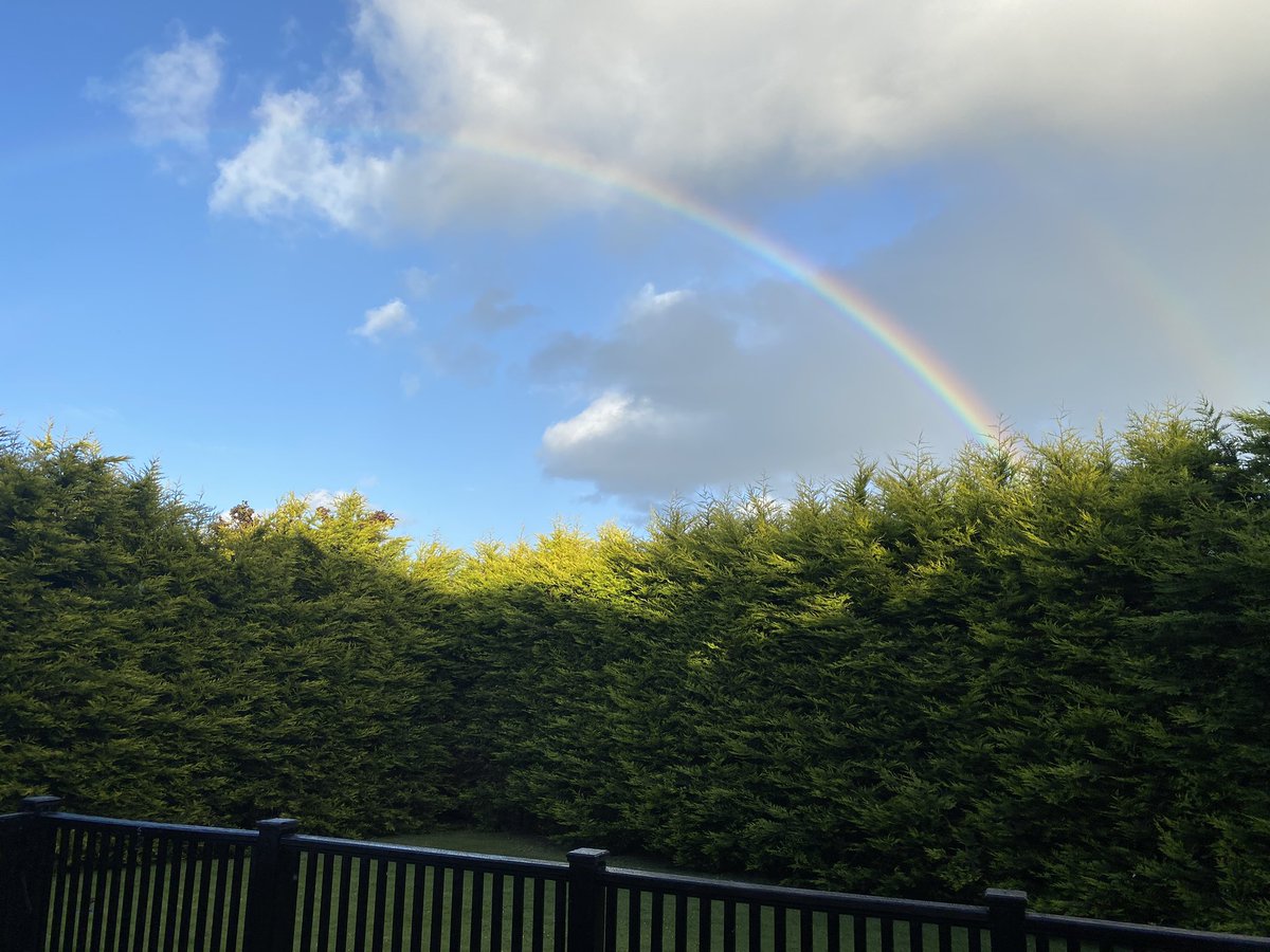 CreationByCC's tweet photo. Rainbow over #conlig this evening... hopefully sign of some sun coming our way for the weekend!!!! @WeatherCee https://t.co/PgilvSCw92