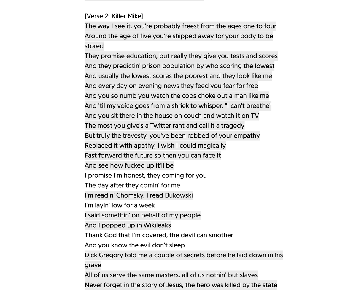 stevedeckert's tweet image. Thank you @KillerMike for this #RTJ4 verse right when I need it. @therealelp